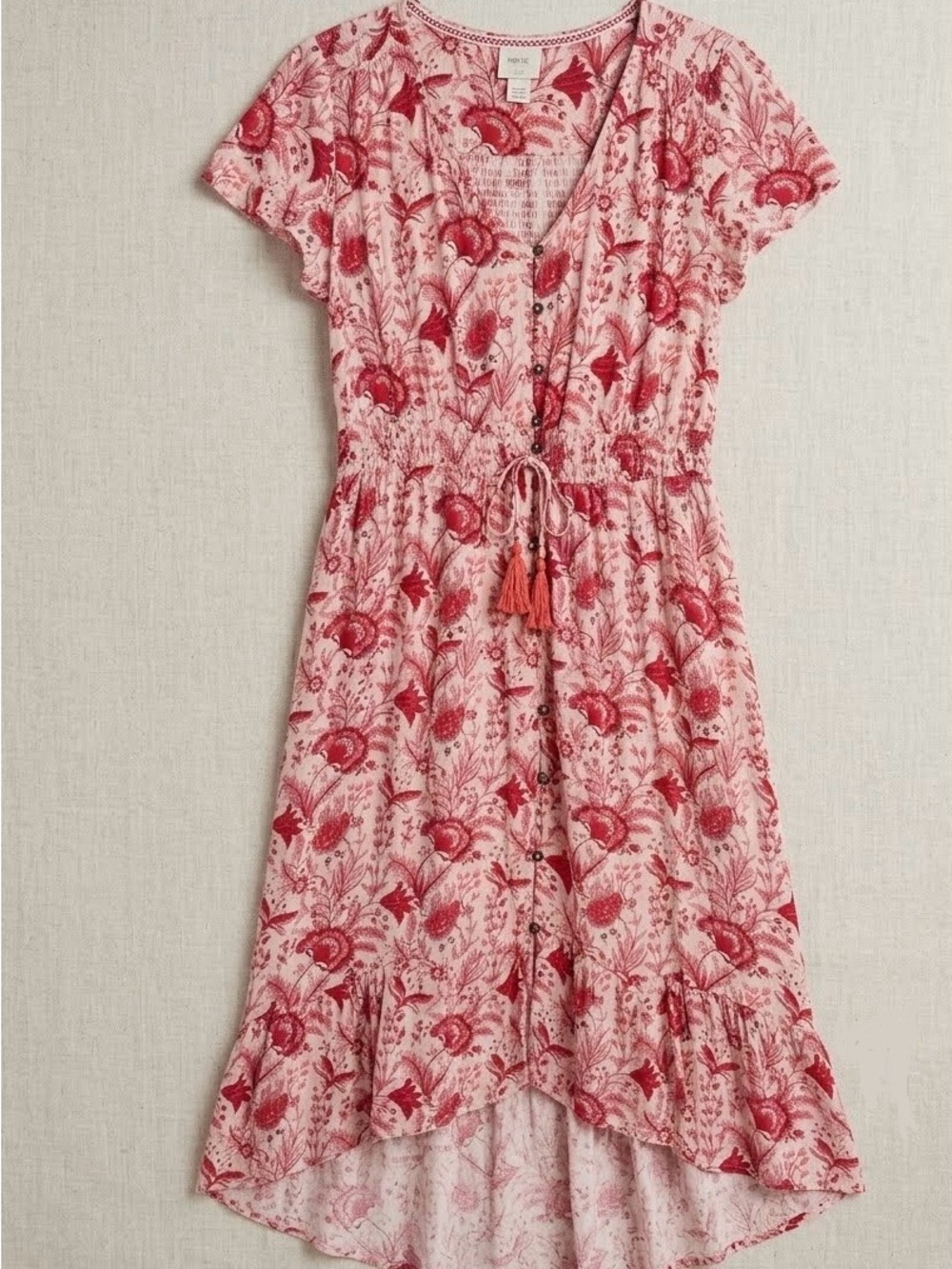 Knox Rose Pink and Red Floral Maxi Dress